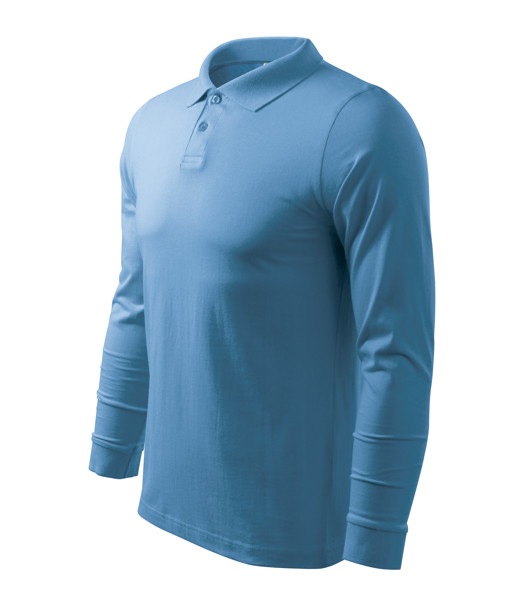 Polo Shirt Men’S Malfini® Single J. Ls - Azure Blue / S