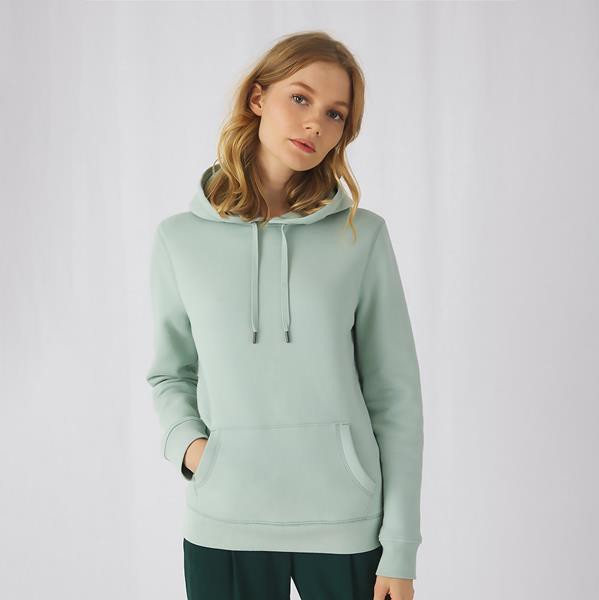 Sweatshirt B&C Queen Hooded Women 280G - 80% Algodão (Investindo Em Better Cotton)/ 20% Poliéster Reciclado - Branco / XL