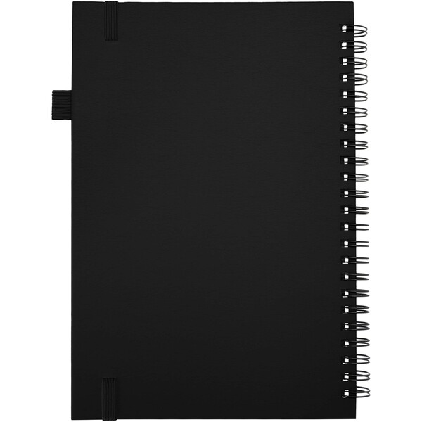 Liss A5 recycled plastic hard cover spiral notebook - Black