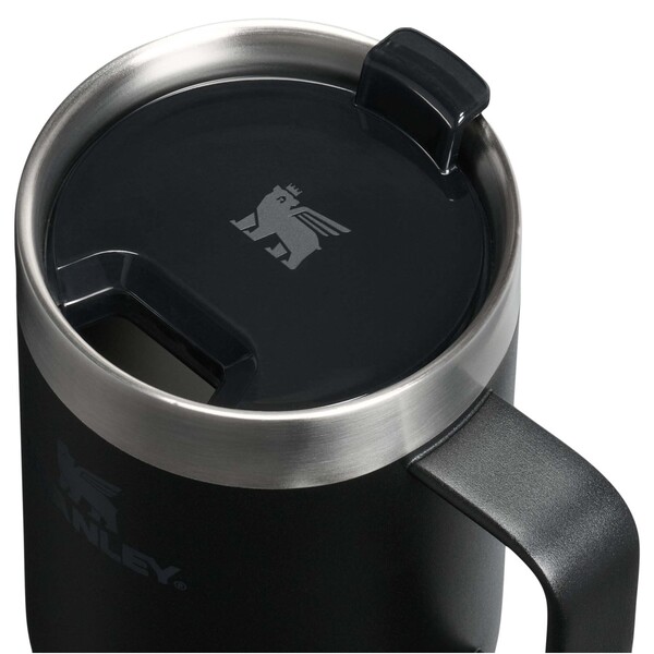 Caneca isolada Stanley Everyday Suburban 473 ml em aço inoxidável reciclado - Preto liso