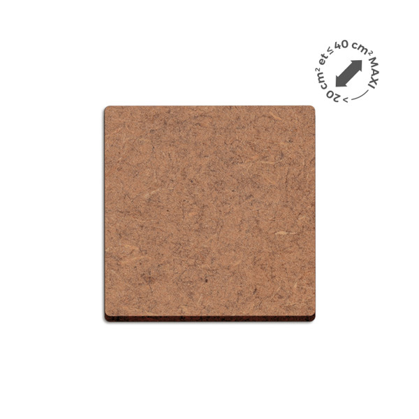 MAGNET SUR-MESURE MDF EP 3 mm AVEC AIMANT NÉODYME AU DOS (40cm2maxi) - Echantillon