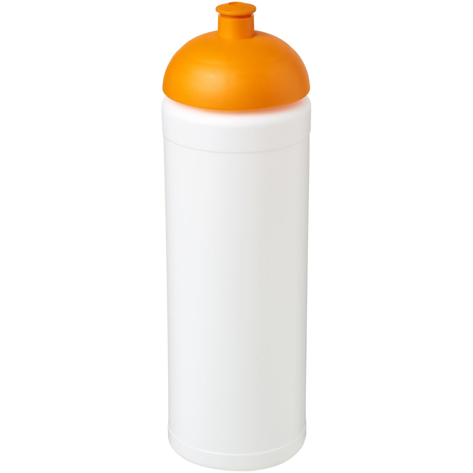 Sportovní láhev s kupolovitým víčkem Baseline® Plus grip 750 ml - Bílá / 0ranžová
