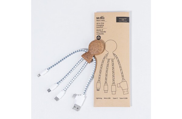 Xoopar Mr. Bio charging cable, USB-C, Tyvek