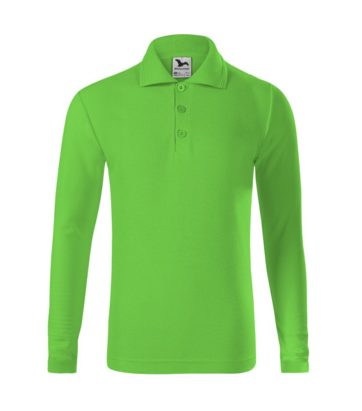 Polokošile Dětská Malfini® Pique Polo Ls - Apple Green / 158 cm/12 let