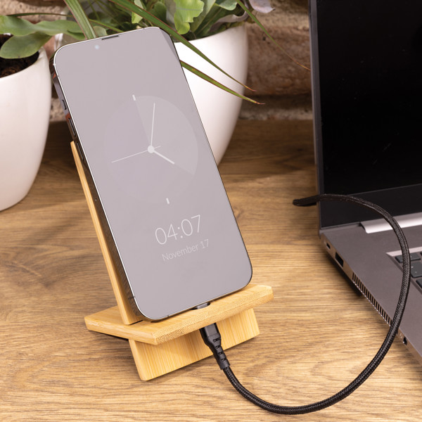 Bambusov stalak za telefon u kraft kutiji