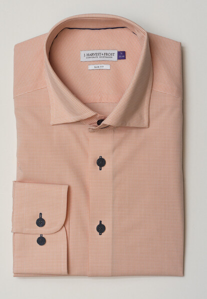 Purple Bow 141 Slim fit Orange check XL