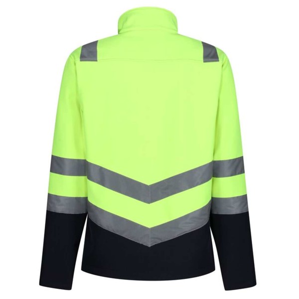 Pro Hi-Vis Softshell Jacket - Yellow / Navy / S