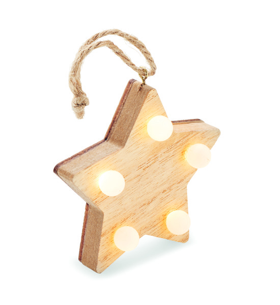 Wooden weed star with lights Lalie