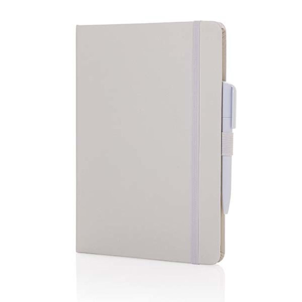 Sam A5 RCS certified bonded leather classic notebook - White