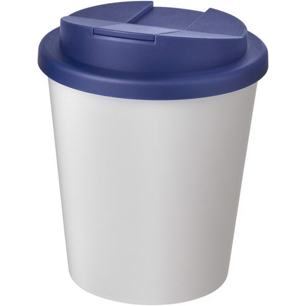 Gobelet isolant Espresso Americano® 250ml avec couvercle anti-fuite - Blanc / Bleu