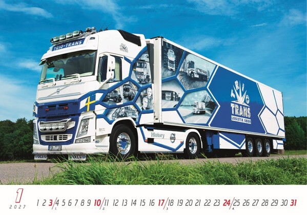 Nástenný Kalendár Trucks 2027