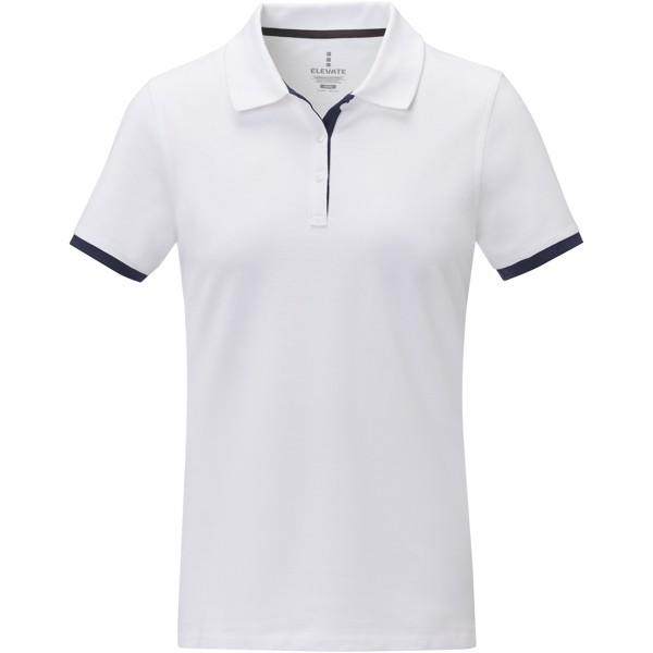 Morgan Polo für Damen, zweifarbig - weiss / 2XL