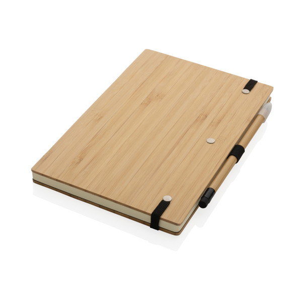 Bamboo notebook and infinity pencil set