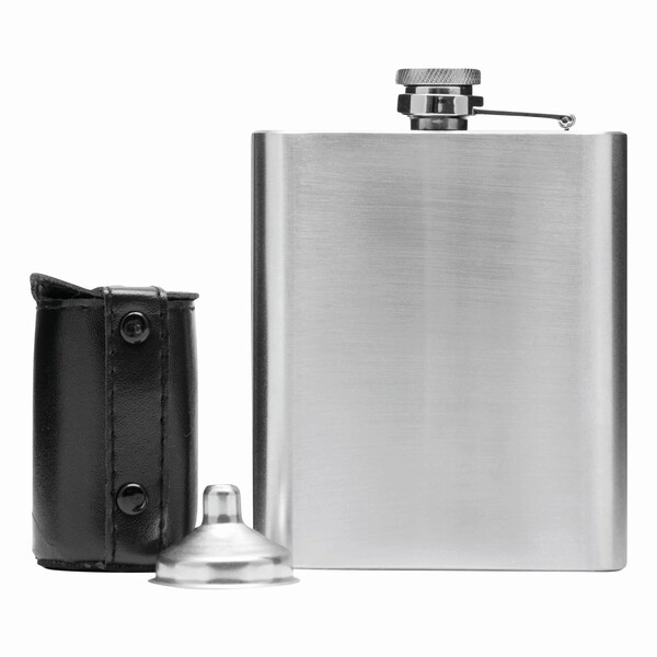 7 Piece Stainless Steel Hip Flask Set Gentleman