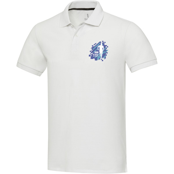 Polo Emerald recyclé unisexe à manches courtes Aware™ - Blanc / XS