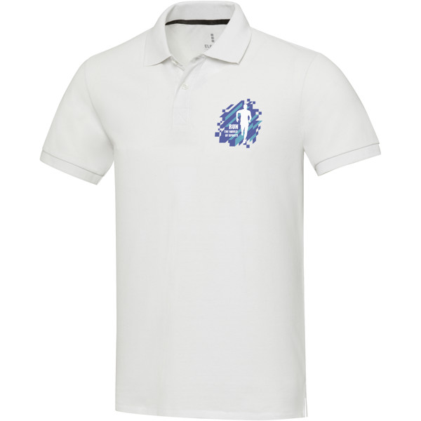 Emerald short sleeve unisex Aware™ recycled polo - White / 2XS