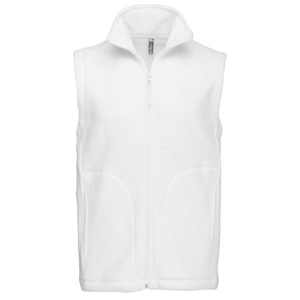 Luca - Men's Microfleece Gilet - White / XL