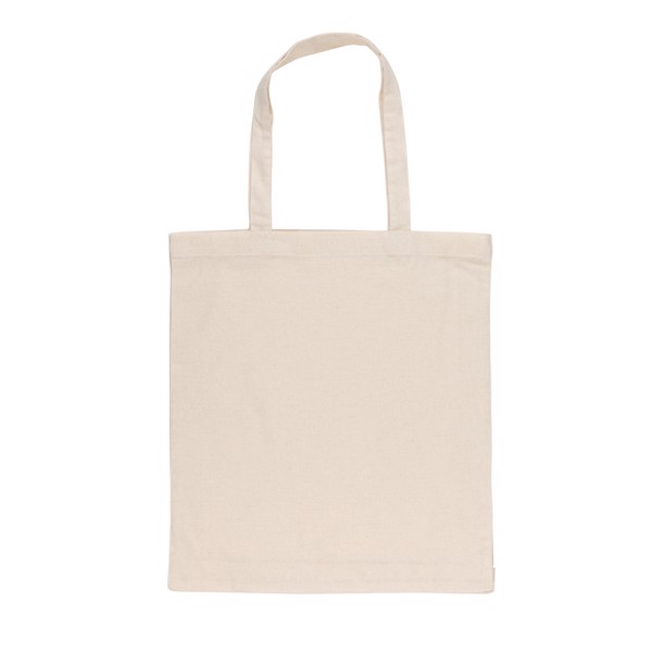 Sac tote en coton recyclé avec soufflet Impact AWARE™ - Blanc